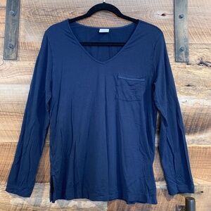 EUC - SOMA - Women's Long-Sleeve Pajama Top - Navy - Medium